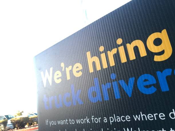 Hiring truck driver sign